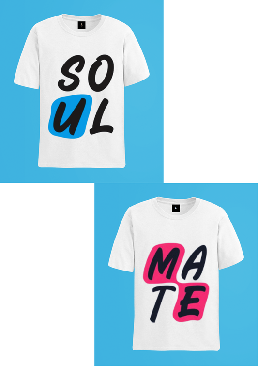 Special Soul Mate Theme T-Shirt for Couples